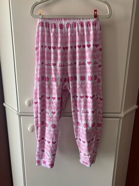 Barbie Pink Heart & Snowflake Pajama Bottoms
